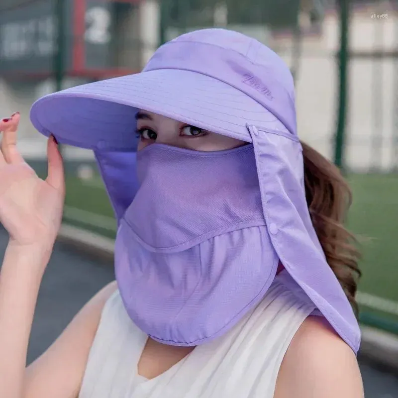 DHgate Summer Anti UV Womens Korean Disassemblable Protective Sun Hat with Wide Brim Fashion Accessories