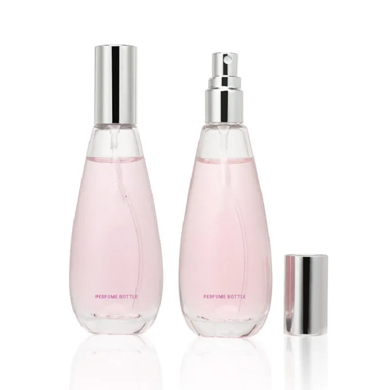 30mlスプレー女性用香水ボトルプレス透明ガラス香水ボトル化粧品パッケージングボトル