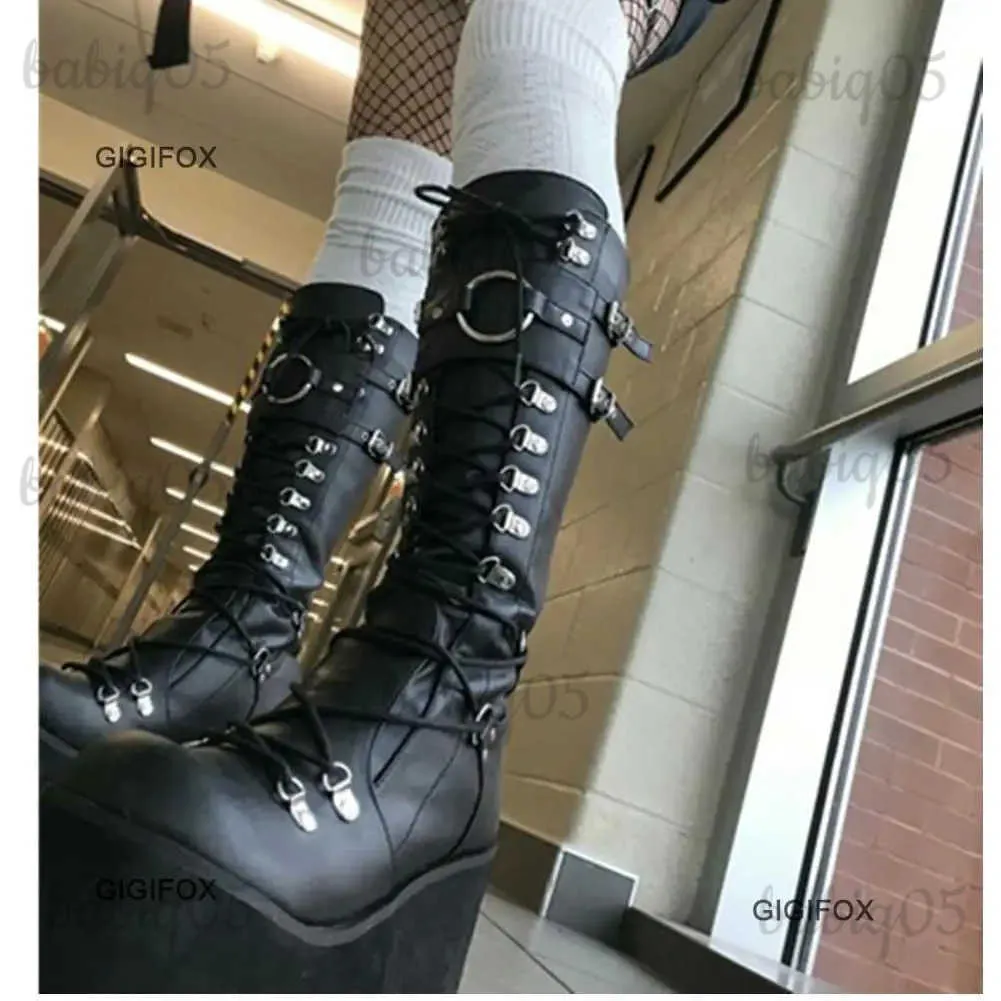 Stivali GIGIFOX New Rock Scarpe Con Plateau Stivali Estivi A Met