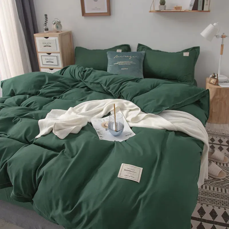 Sängkläder sätter linne 2 sovrum täcke täcke deluxe grå drottning super extra stor 231121