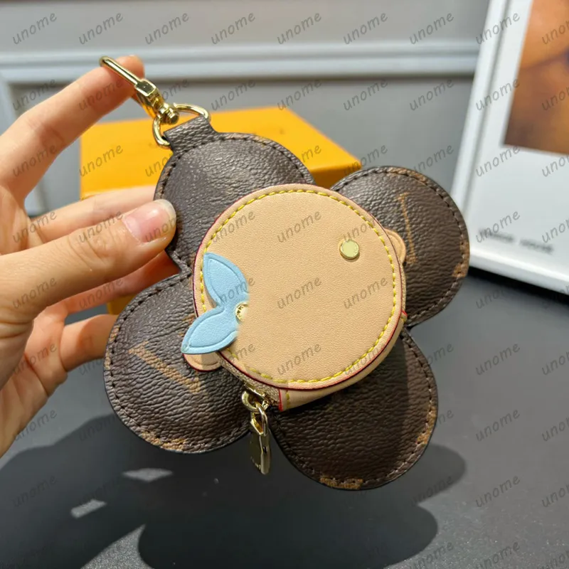 Designer Keychain Classic Flowers Leather Keyrings For Women Coin Pocket L laveros Mens Luxury Bag Charm Keychains Christmas G2311218Z-6