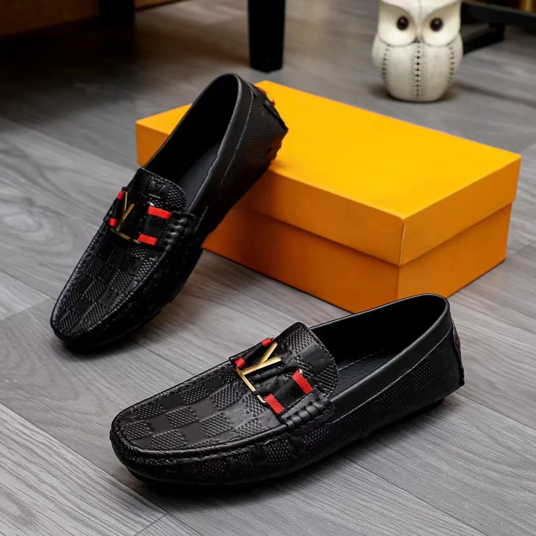 Majors Loafer Driver Estate Loafer Ayakkabı Tasarımcı Erkekler Arizona Hockenheim Loafers Kabartmalı Moda Deri Elbise Katır Derby Dayby Boyut 38-45 06