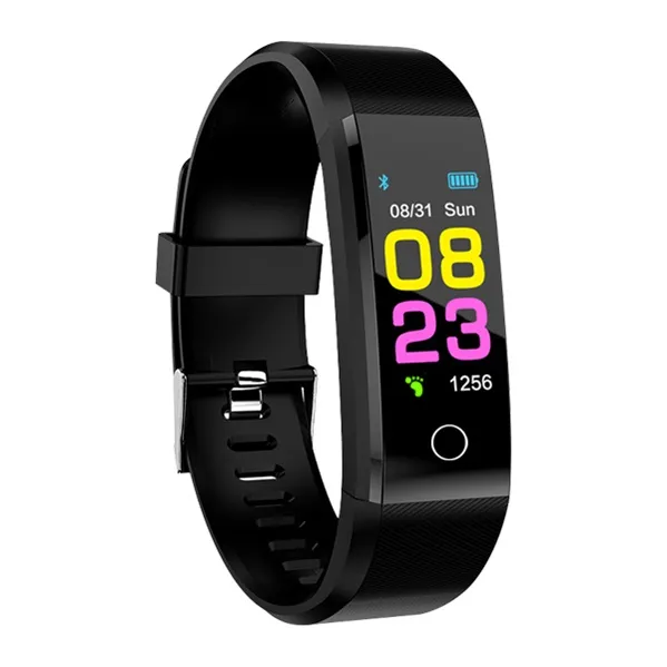 Reloj inteligente deportivo 115Plus para hombre y mujer, reloj de pulsera Digital LED resistente al agua, Bluetooth, Mornitor de sueño, pulsera de Fitness para Android IOS