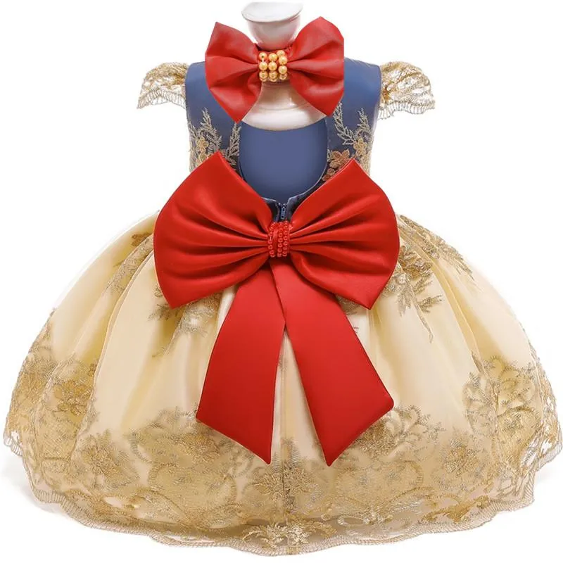 Mädchenkleider Mädchen Spitze Prinzessin Kleid Baby Mädchen 1 2 Jahre alt Geburtstagsfeier Outfits Geboren 2. Taufkleid Kleinkind Weihnachtskleidung
