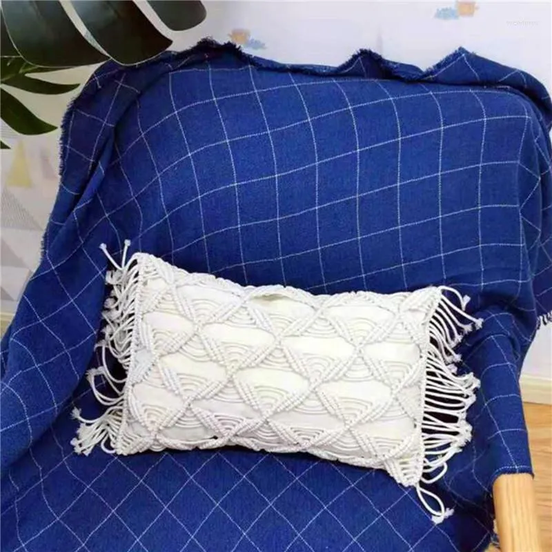 Pillow 2023 Macrame Handmade Cotton Thread Covers Sofa Cover Decorative Pillowcases Home Textile