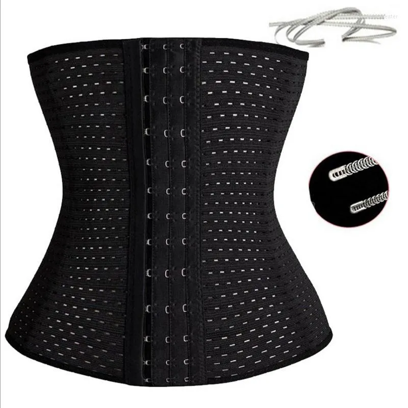 Women's Shapers ZHAN BEAUTY 2566 Women 3 Rows Waist Cinchers Corset Shaper Band Body Building Front Buckle Trainer Shaperwear Ladies