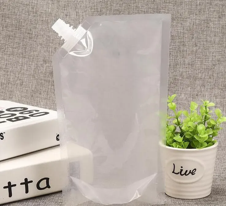 Wholesale Stand-up Plastic Drink Packaging Bag Spout Pouch for Beverage Liquid Juice Milk Coffee