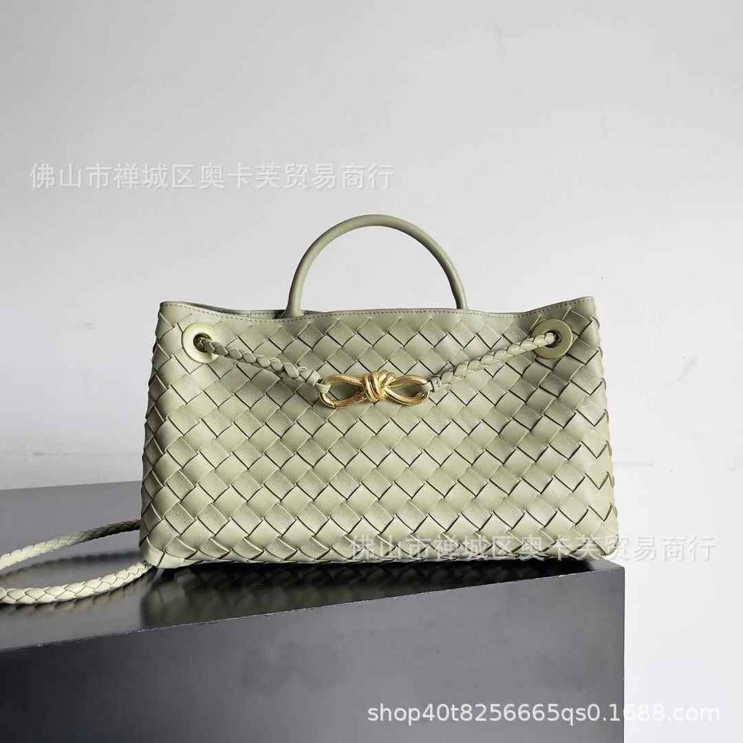 Legal Copy Deisgner 8A Bags online shop 23 New Sheepskin Woven Women's Bag Single Shoulder Original Leather Handbag Luxury Crossbody Horizontal Andiamo