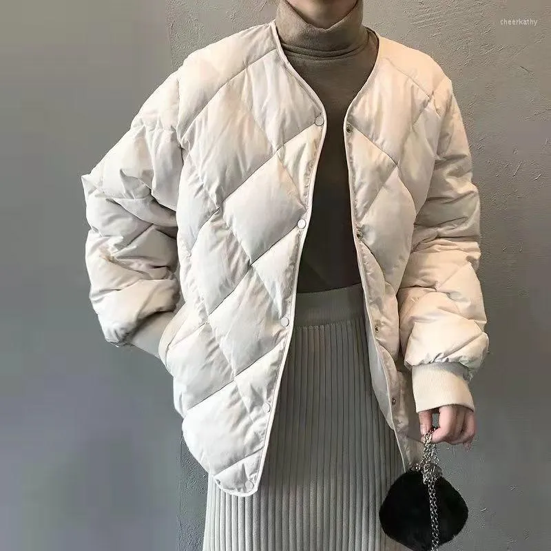 여자 트렌치 코트 재킷 재킷 겨울 2023 패션 아웃복 캐주얼 재킷 아르 가일 단단한 따뜻한 여성 코트 느슨한 두꺼운 한국어