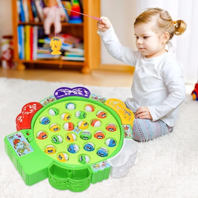 Musical Electric Rotating Fishing Plate Set Novelty Games For Kids, Magnetic  Outdoor Sports Toy And Gift From Powerstore08, $14.63