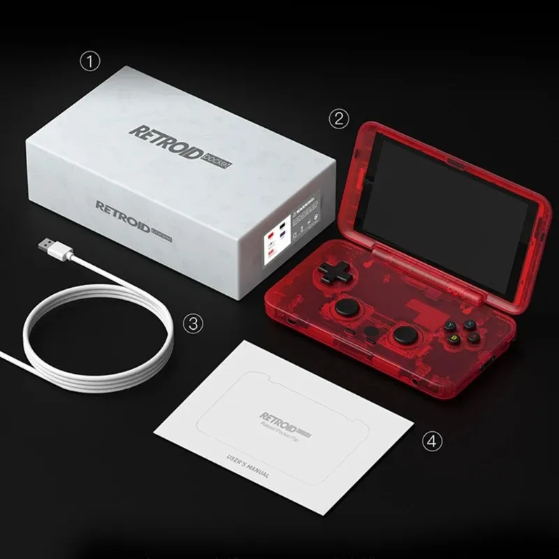 Retroid Pocket Flip Portable Portable Game Console 128G, 47 Retroid Pocket Flip Portable Portable Game Console 128G, 47