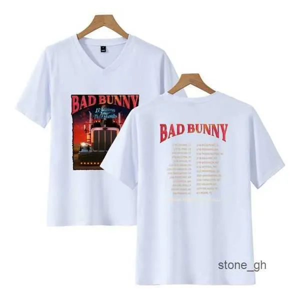 Bad Bunny Men's T-Shirts Designer T koszule un verano sin ti bad króliczek krótkie rękawy kobiety Mężczyźni podstawowa para tee tee Bad Bunny Shirt 7 W3r8