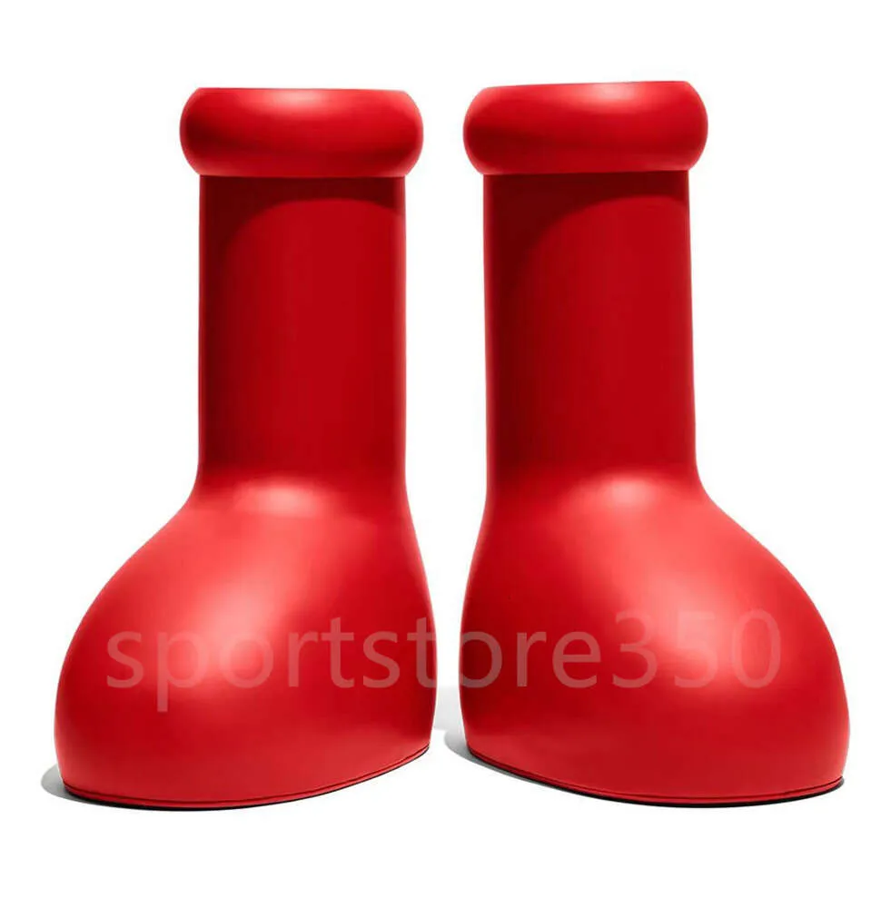 MSCHF Astro Boy Designer Red Tape Boots Realistic Red Cartoon Shoes For