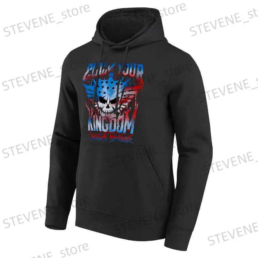 Men's Hoodies Sweatshirts Men's Black Cody Rhodes Claim Your Kingdom Nightmare Pullover Hoodie Free Fight Club Men's and Girls' Sweatshirt Top T231121