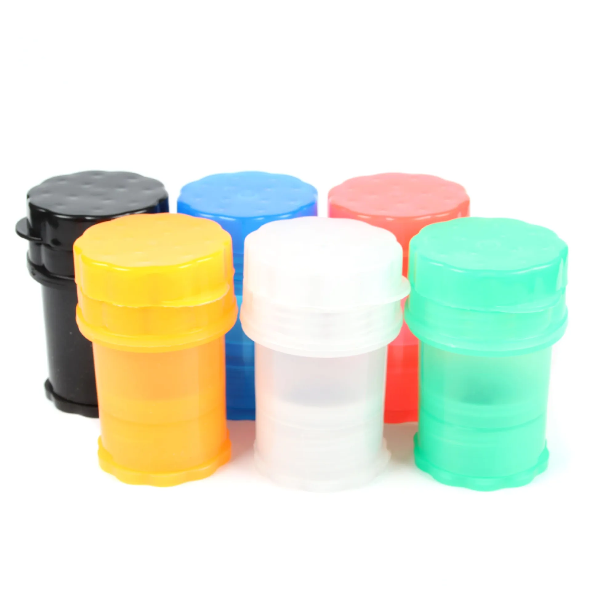 42mm Plastic Tobacco Grinder Herb Spice Grinder Trash Can Shape Crusher Smoking Accessories 4parts Grinders Man Gift