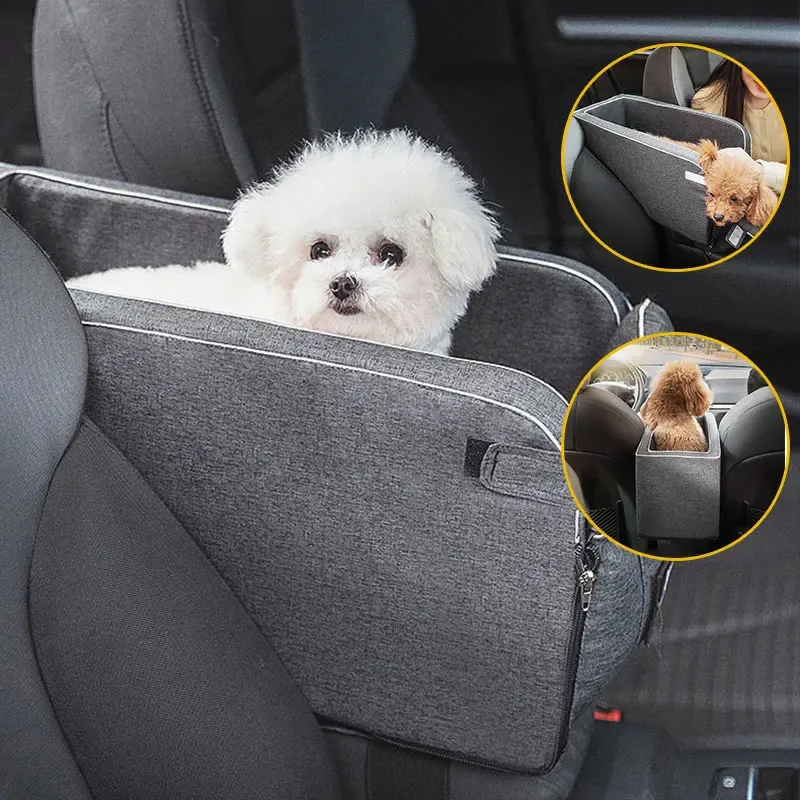 Dog Bed Car Portable Pet Car Seat Bed: Central Console Dog