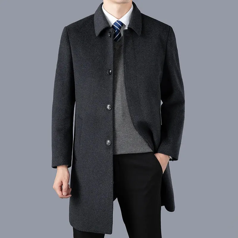 Men's Wool Blends 2023 arrival winter jacket men fashion Woolen Coat Casual trench coat Men Dress Jacket full Size M4XL DY117 231120