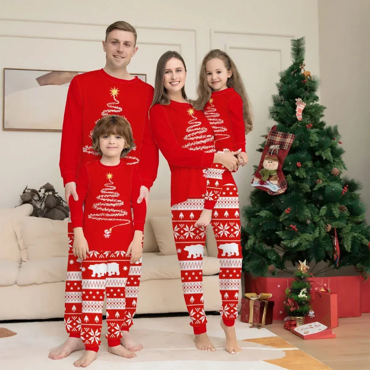 Mommy Sleepwear for Christmas Family Matching Pajamas Cute Big