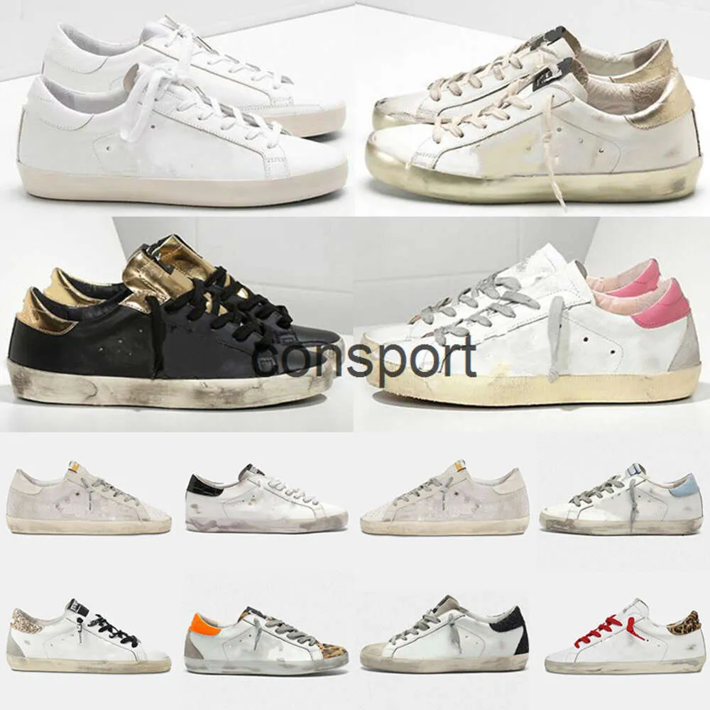 Nouvelle version Italie Femmes Baskets Super Star Chaussures De Luxe Goldenlies Sequin Classique Blanc Do-old Dirty Designer Homme Chaussures Décontractées