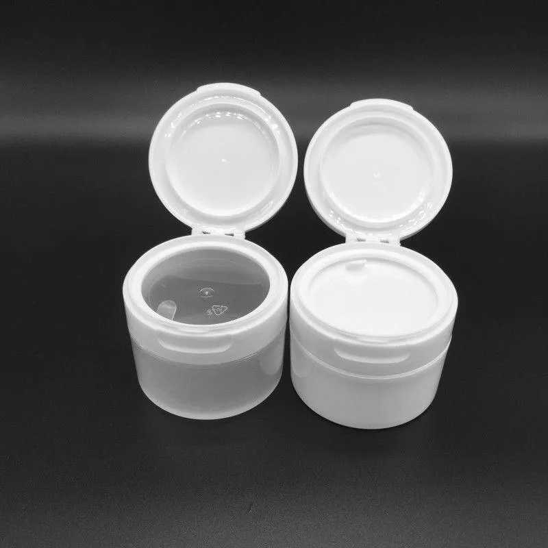 4Oz 120G/ML hervulbare witte plastic lege make-up pot met binnenste klepdeksel Reizen gezichtscrème/lotion/cosmetische opslagcontainer PP Xowkw