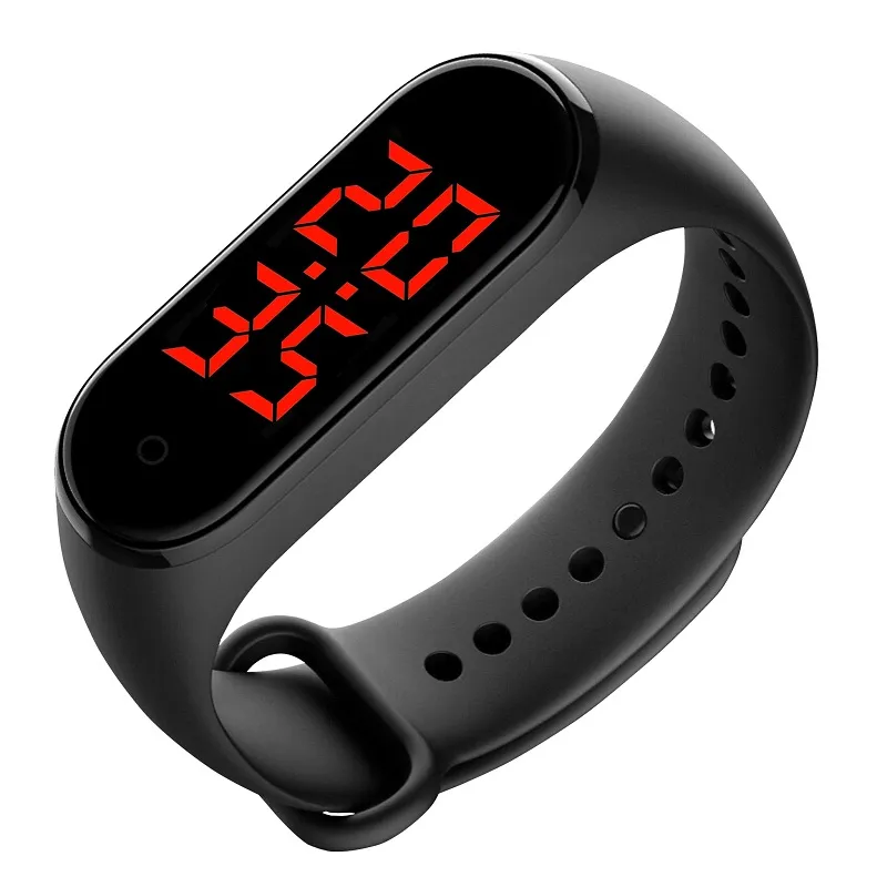 Ny design KLW V8 Smart Armband Temperatur Mätarmband med Time Display IP68 Vattentät