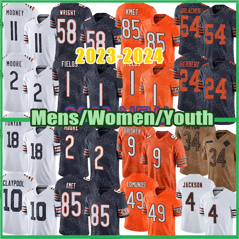 Save Big on Bulk Justin Fields Chicago Bears Jersey PJ Walker Justin  Fields Football Jersey Cole Kmet DJ Moore Tremaine Edmunds Darnell Wright 
