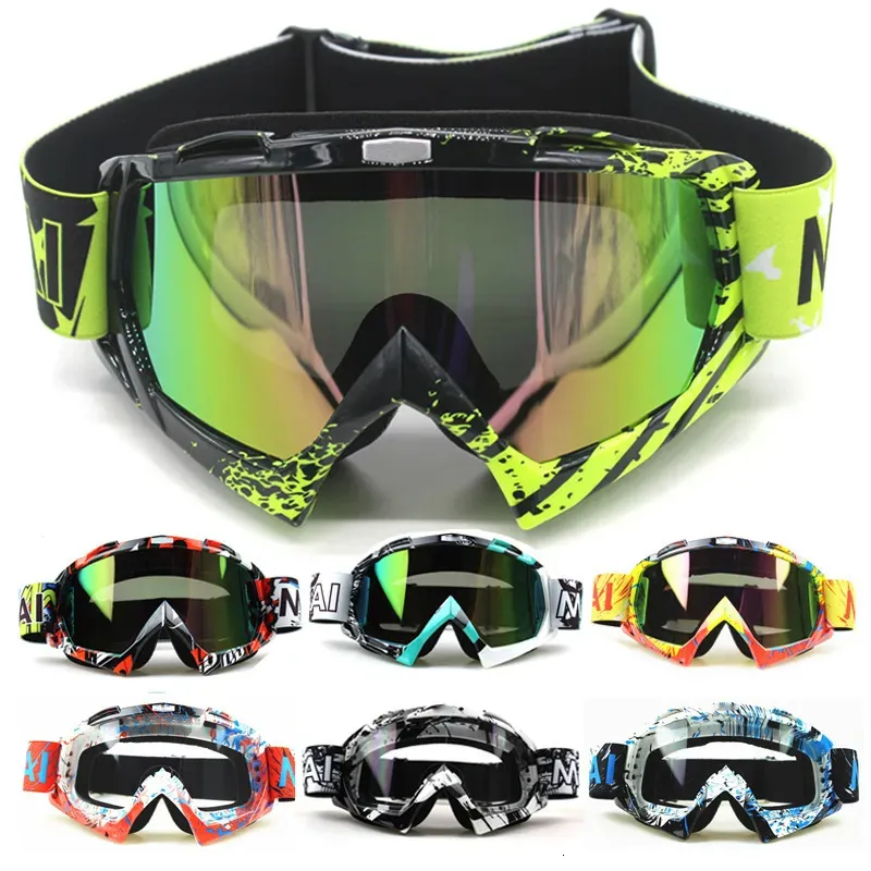 Lunettes de ski Nordson Lunettes de moto d'extérieur Cyclisme MX Ski tout-terrain Sport ATV Dirt Bike Lunettes de course pour Fox Motocross Goggles Google 231120