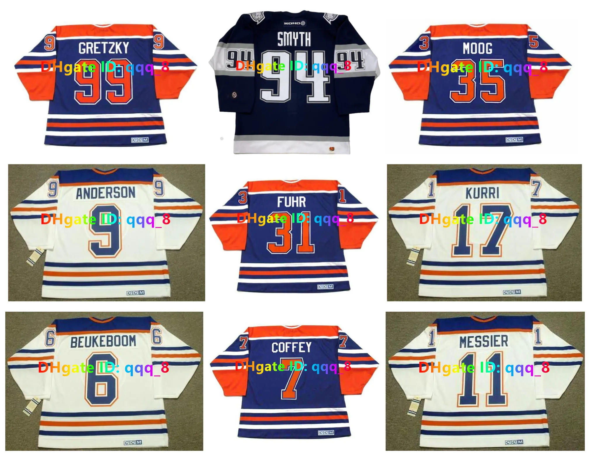 Ryan Smyth Wayne Gretzky 2001 Koho Oilers CCM Throwback Hockey Jersey ANDY MOOG JEFF BEUKEBOOM MESSIER SEMENKO TIKKANEN GRANT FUHR ANDERSON JARI KURRI Tamaño S-4XL