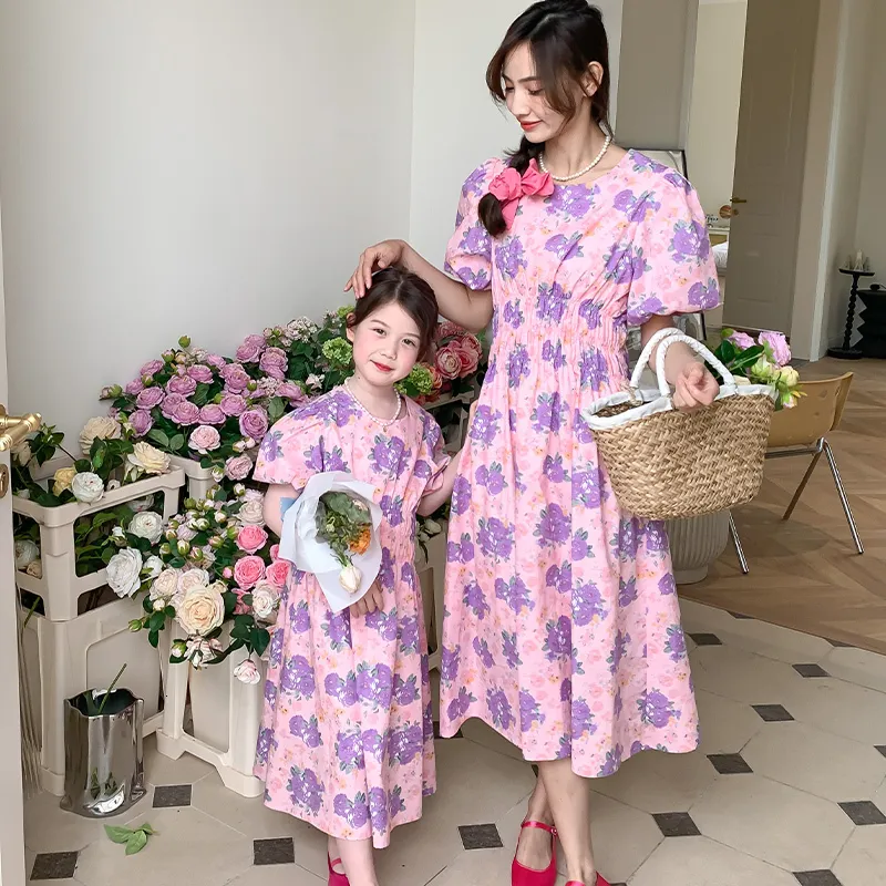 Floral Mommy Daughter Matching PJs