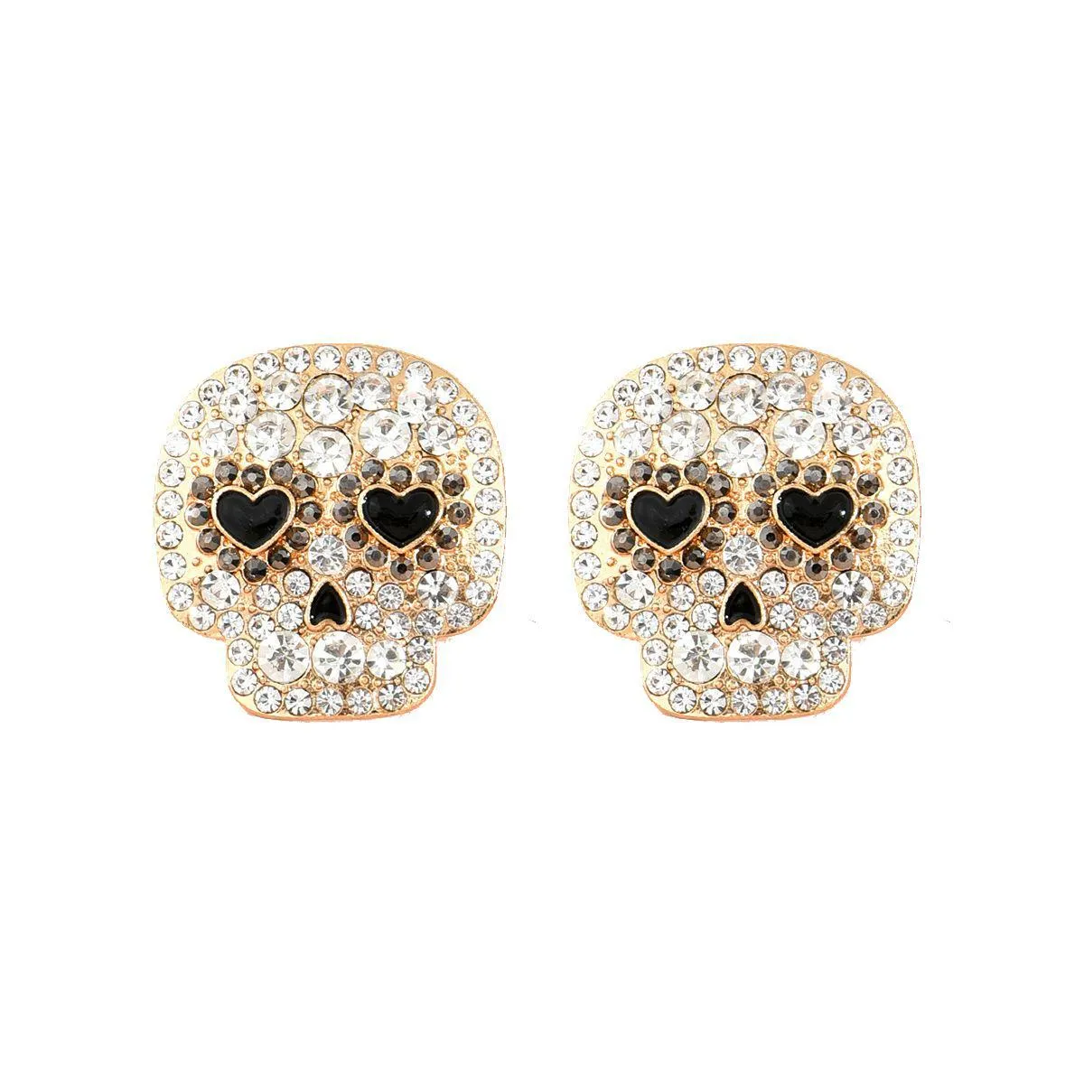 Charme Européen Et Américain Transfrontalier Nouvelle Halloween Tendance Personnalité Skl Incrusté Brique Amour Oeil Strass Boucles D'oreilles Goutte De Dhgarden Dhzmj