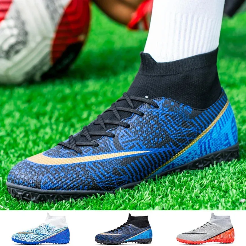 Chaussures de sécurité bottes de Football pour hommes cinq côtés Football professionnel enfants crampons de gazon chaussures de Sport d'entraînement d'herbe 231120