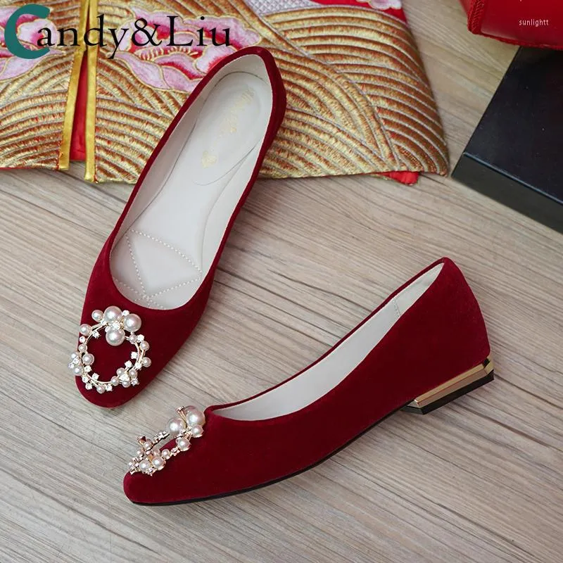 Dress Shoes Chinese Wedding Two Summer Women 2023 Low Heel Bride For Pregnant Can Wear Without Tiring Their Feet