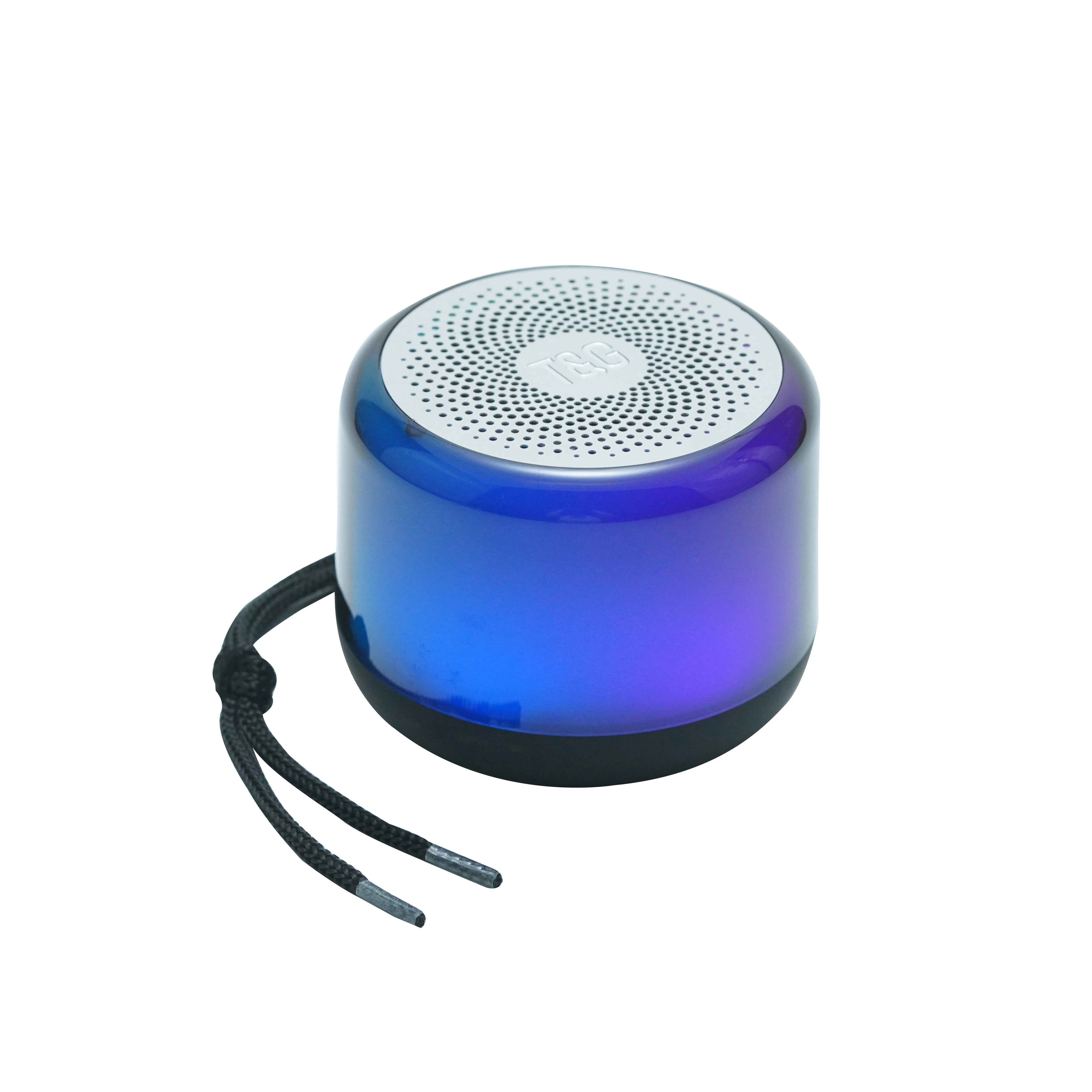 Mini BT trådlös subwooferhögtalare bärbar med rem med LED RGB Light Support TWS TG363 Bluetooth -högtalare