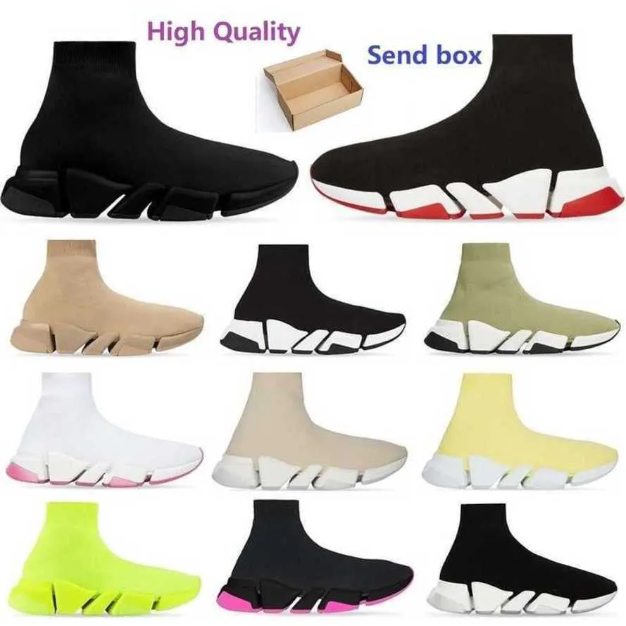 Sock balenciagas Trainers balencigas Runners With Speed Box Casual Paris Shoe Boots Trainers 20 Shoes Classic Sneakers Flat Triple Black Red White Fashion P9V