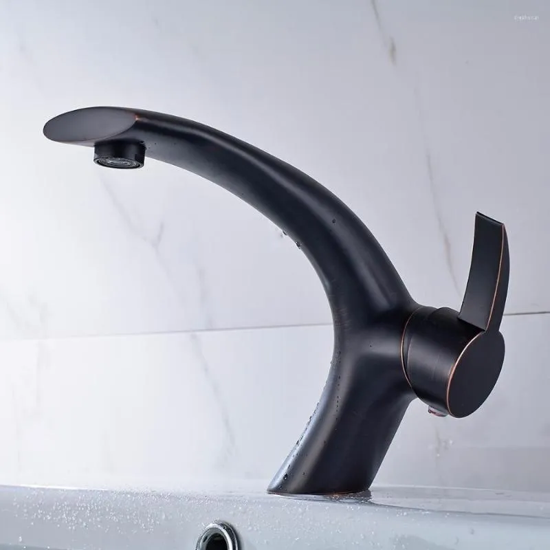 キッチン蛇口Vidric Faucet Modern Creative Washa Designバスルームゴールドミキサーと冷水タップオイル