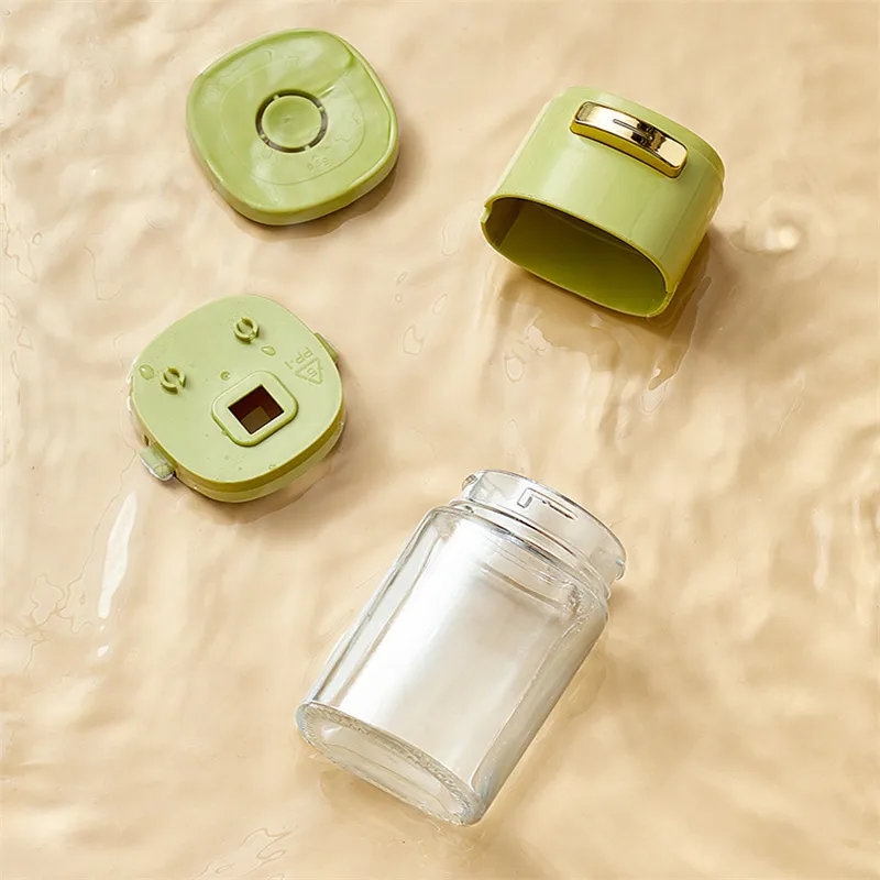 0.5g Quantitative Salt Shaker Push Type Salt Control Bottle Seasoning Jar Tool Pepper Spice Container Glass Limit Salt Shaker