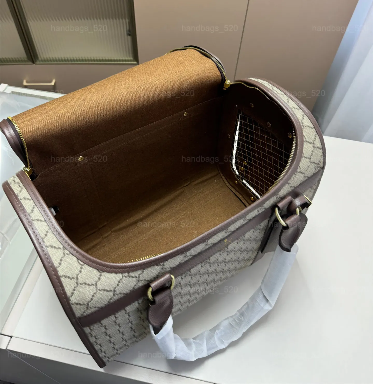 Bolsa de transporte para animais de estimação, bolsa luxuosa de designer para pequenos animais de estimação, sacola de couro clássica para transporte de cães, bolsa de transporte para gatos, acessórios para animais de estimação