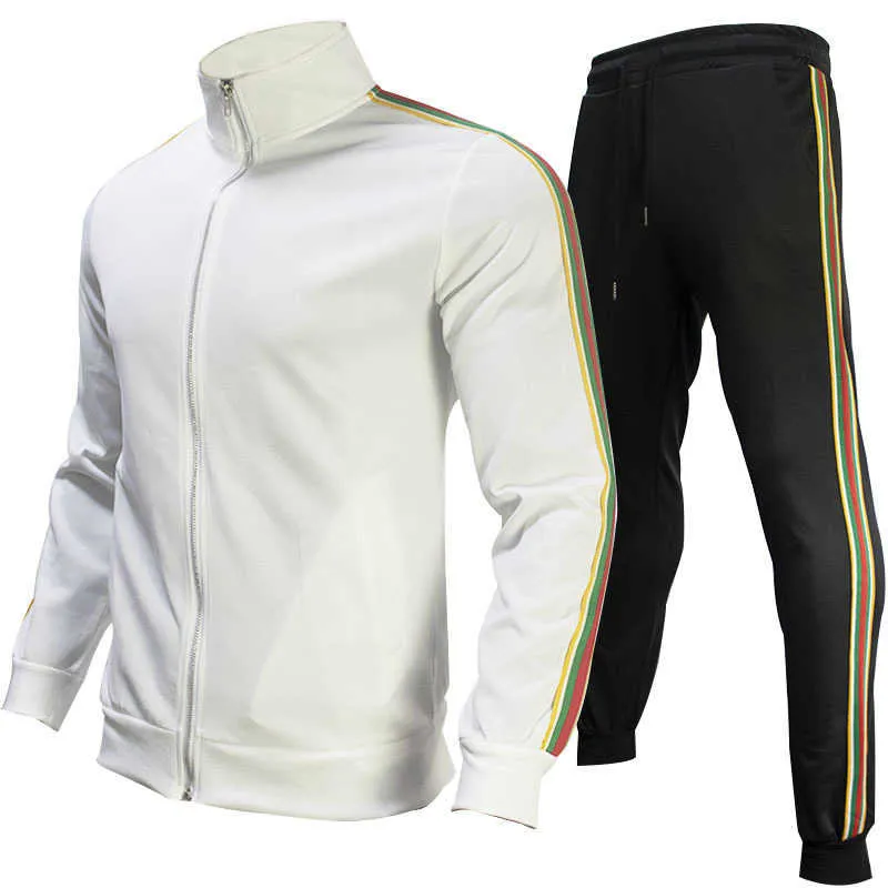 Mens Designer Tracksuit Sports Set z kapturem z kapturem z kapturem z kapturem z bluzą z kapturem stojąca stojak na kurtkę kurtkę