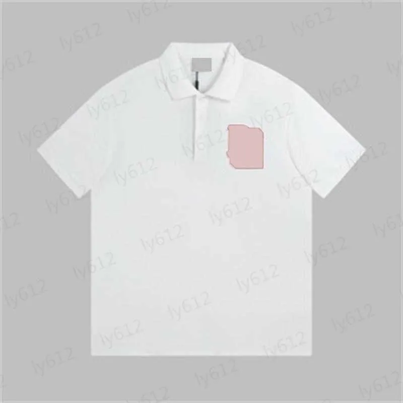 Hommes Tops Designer Été Printemps Vêtements Vert Foncé Mode Casual Luxe Classique Marque Motif Imprimé Perle Revers Polo Shirt Hommes T-shirts 0206 HSSB