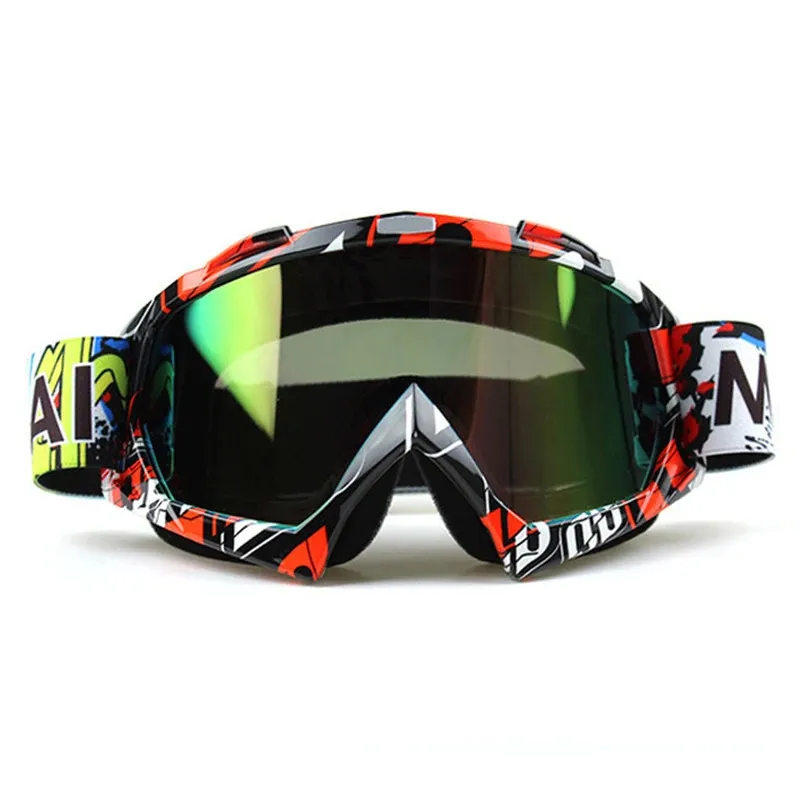 Universal Motorbike & Ski Goggles With UV Protection & Removable Mask - Unisex Fit