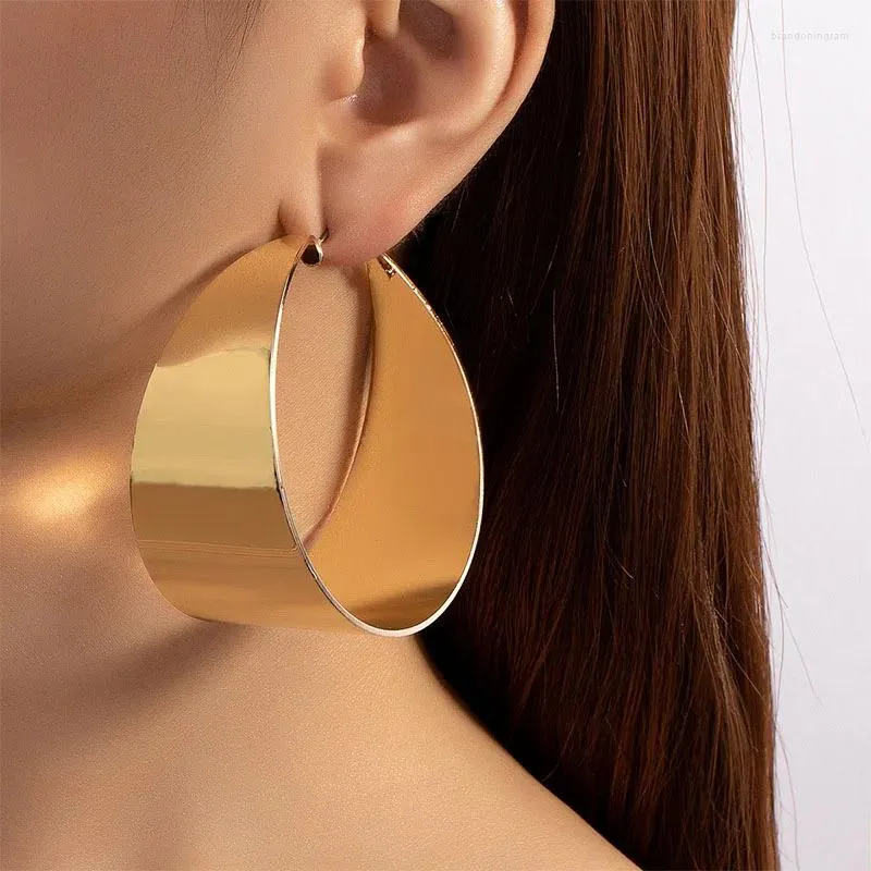 2023 Style Gold And Silver Plated Post Stud Hoop Earrings With