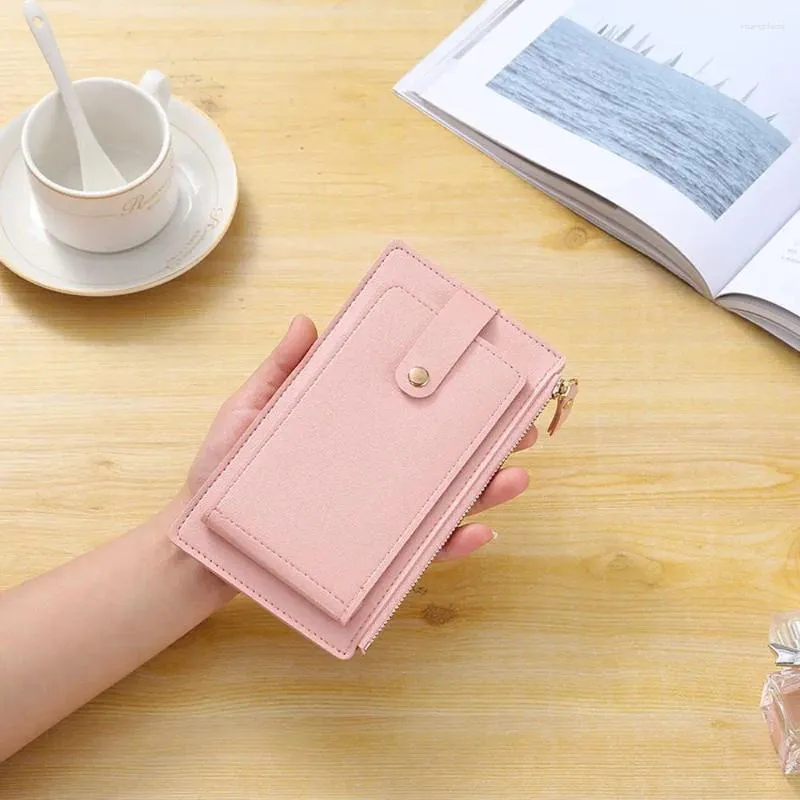 Card Holders Ultra Thin Cartoon Design PU Leather Zipper Coin Purse Women Wallets Bank Holder Korean Style Short Clutch Bag