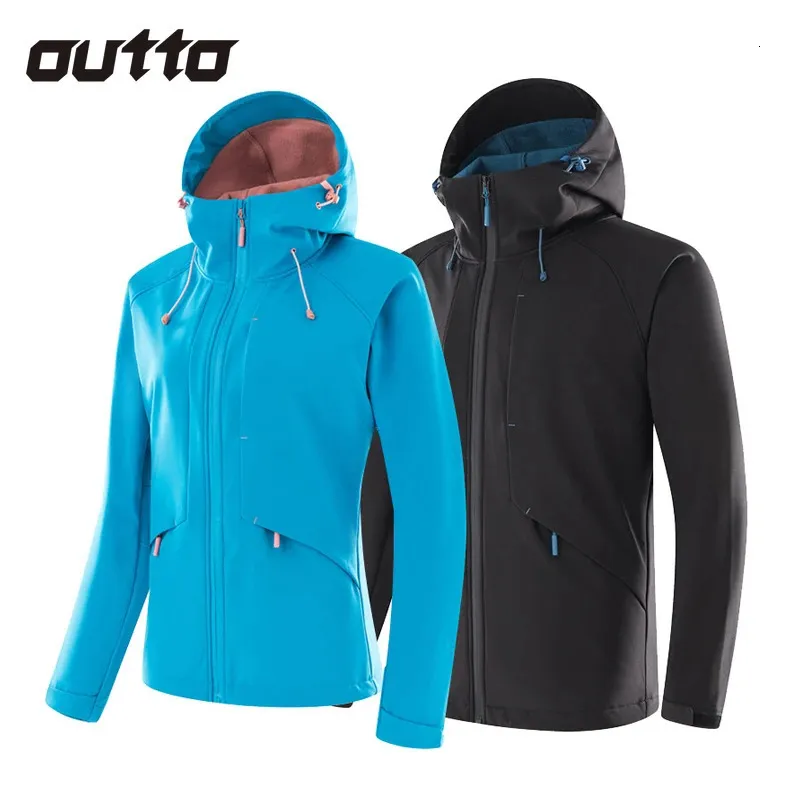 Outdoor Jackets Hoodies Windproof Soft Shell Fleece Jacket Men Women Warm Waterproof Breathable Hooded Coats Outdoor Hiking Camping Climbing Jackets 231120