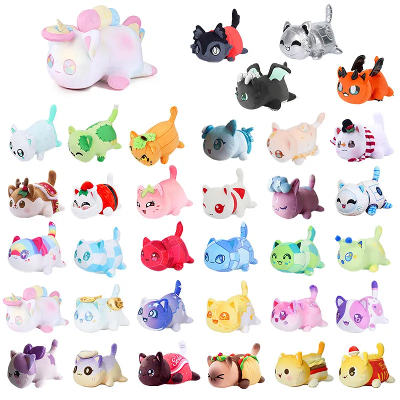 Animali di peluche adorabili Bambola di gatto Gatti sdraiati super carini Peluche Molti tipi Kittoes Peluche 27 Stili Bambole di gatti Giocattoli per bambini Regalo