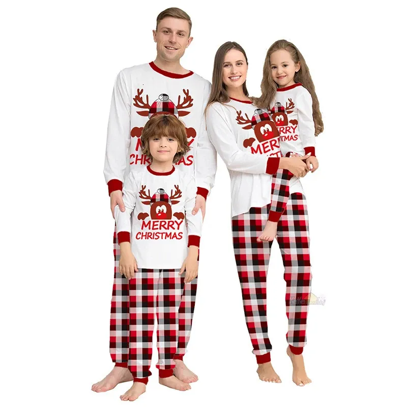 Aile Eşleşen Kıyafetler Noel Aile Kıyafetleri Eşleşen Pijamalar Yetişkin Çocuk S XMAS Pijama Kıyafetleri Seti Bebek Sürücüler Sıradan Sweatwear Ailesi 231121
