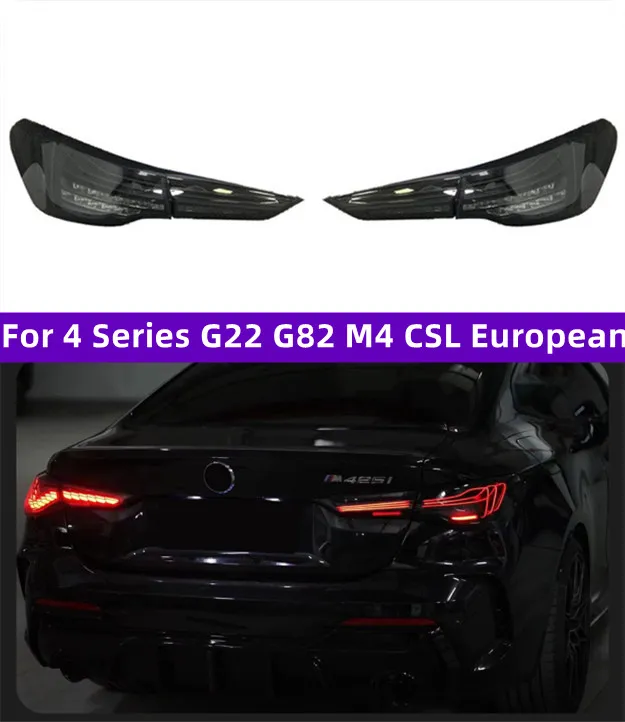 LED Rear Taillights for BMW 4 Series G22 G82 M4 CSL European 20 19-2023 Dynamic Turn Signal Brake Parking Lights