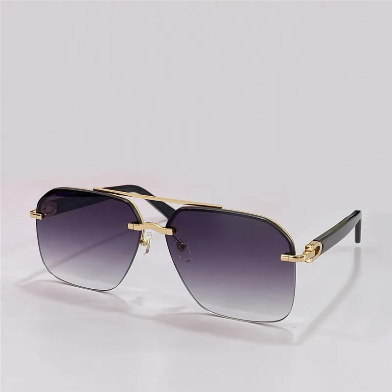 Selling fashion design sunglasses 0276S metal Semi-Rimless Irregular rimless lens simple and versatile style top quality summer outdoor uv400 protective eyewear