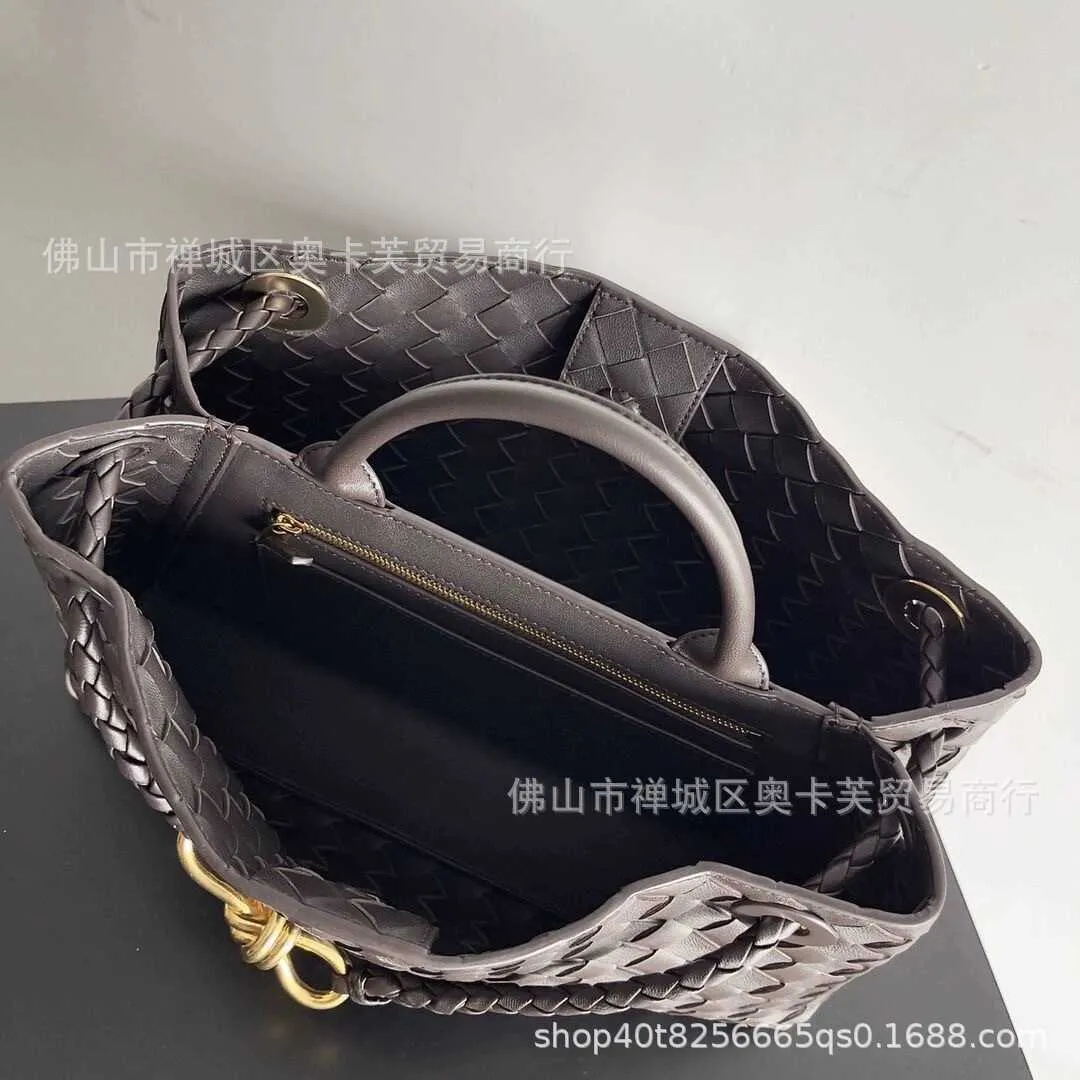 Legal Copy Deisgner 8A Bags online shop 23 New Sheepskin Woven Women's Bag Single Shoulder Original Leather Handbag Luxury Crossbody Horizontal Andiamo