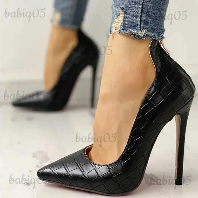 Chaussures habillées 2023 Mode Mince Talons Hauts Femmes Sexy Blanc Pompes Chaussures Femme Printemps Automne Bout Pointu Grande Taille Dames Robe Chaussures De Soirée T231121