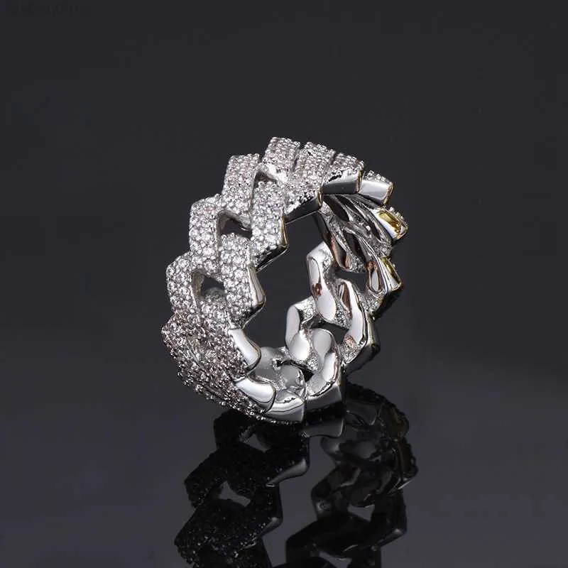 Hip Hop Star voller Diamant Edelstein Ringe Cz Kristall Moissanite Ring für Männer /